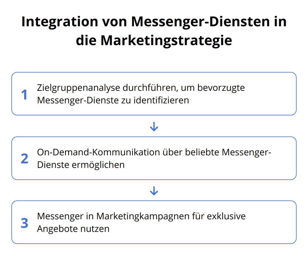 Flow Chart - Integration von Messenger-Diensten in die Marketingstrategie