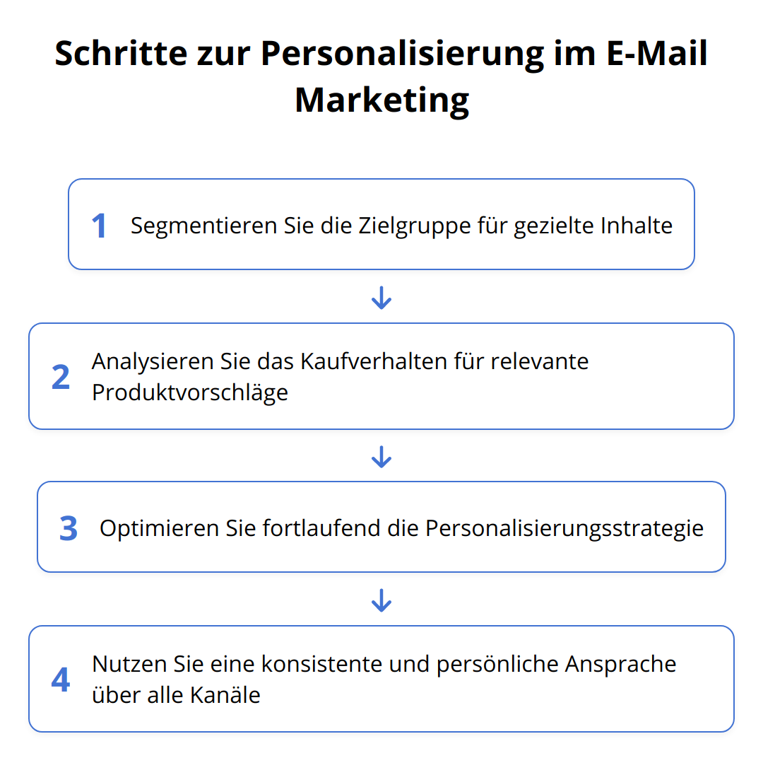 Flow Chart - Schritte zur Personalisierung im E-Mail Marketing