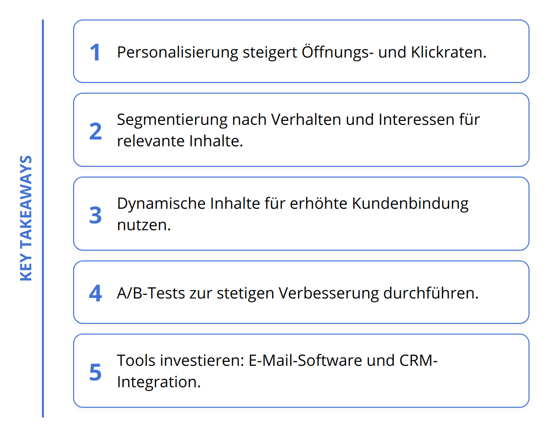 Key Takeaways - Personalisierung im E-Mail Marketing: Best Practices