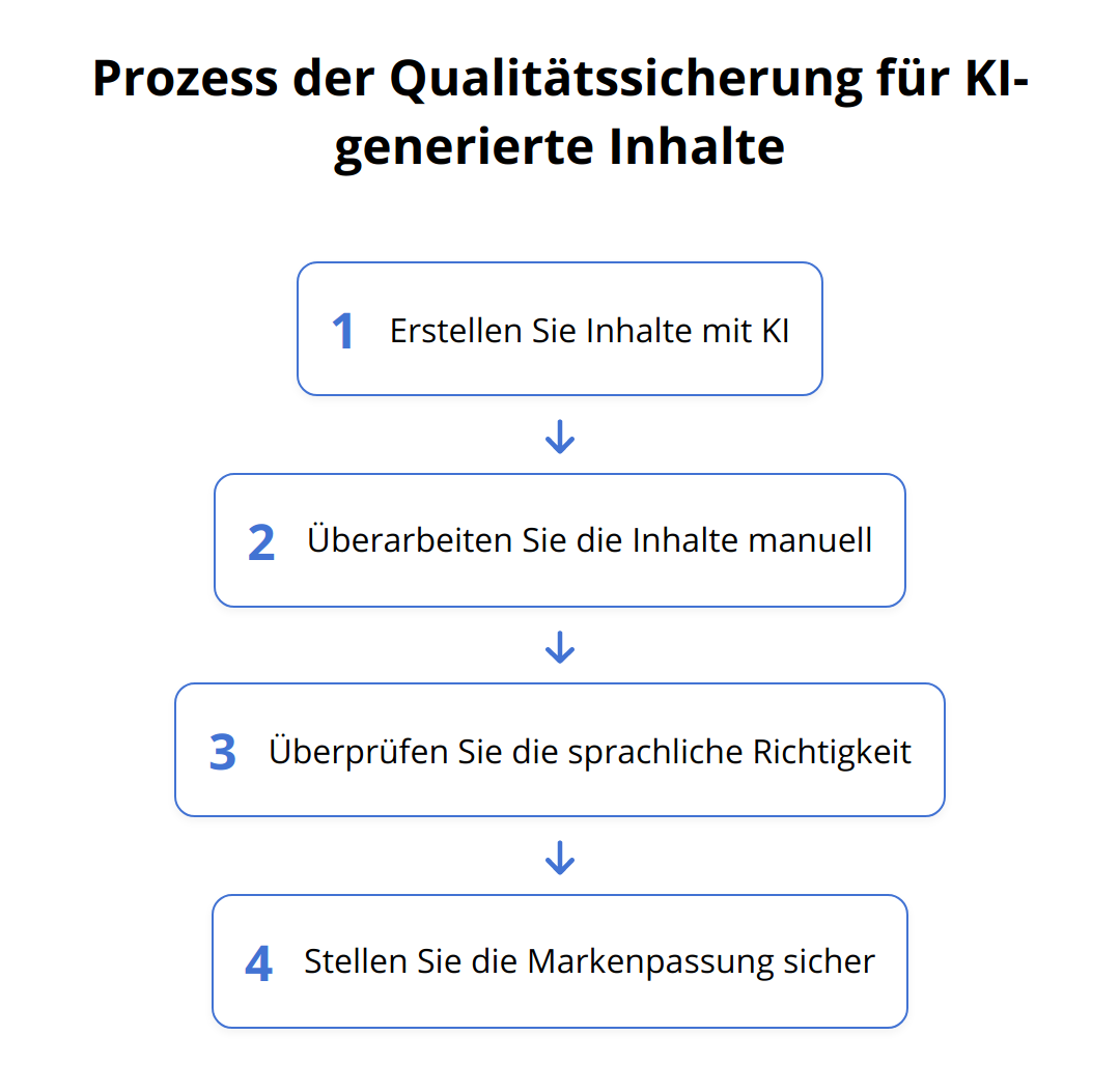Flow Chart - Prozess der Qualitätssicherung für KI-generierte Inhalte