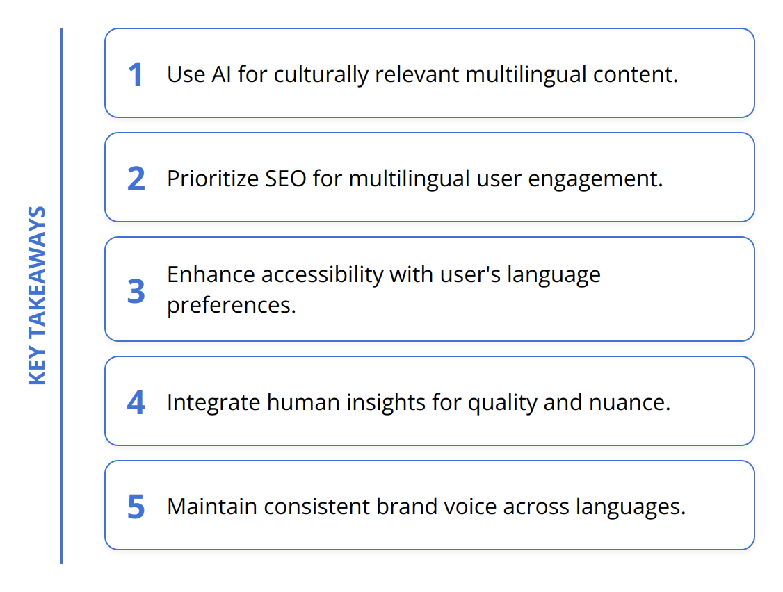 Key Takeaways - How to Create Multilingual Content with AI