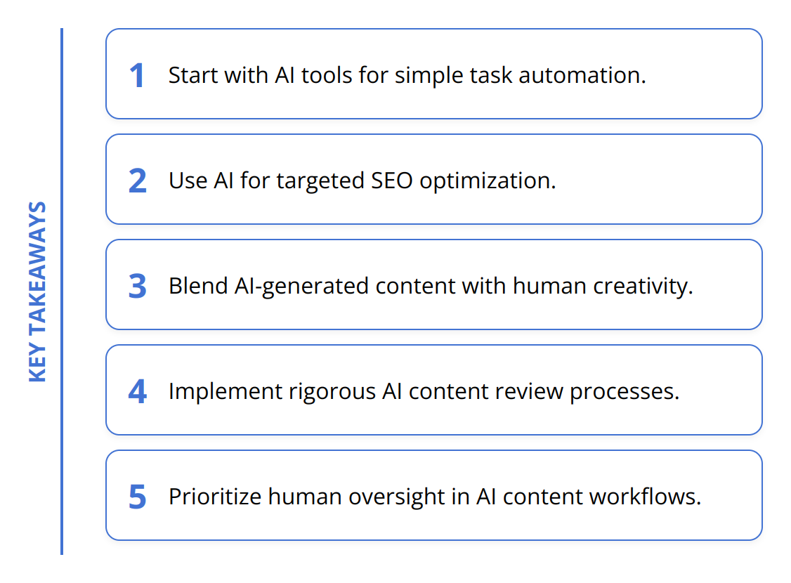 Key Takeaways - Managing AI Content Workflows in 2024