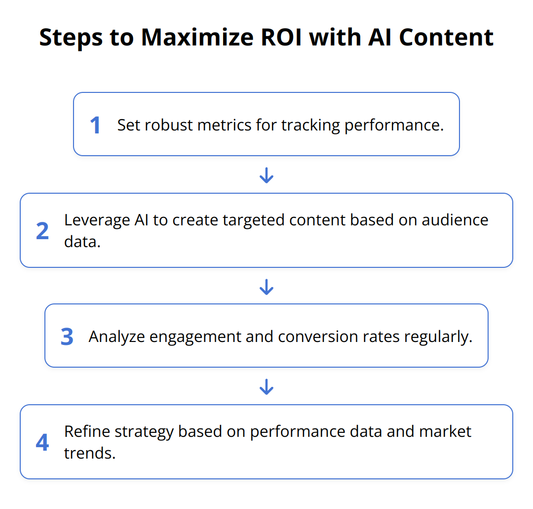 Flow Chart - Steps to Maximize ROI with AI Content