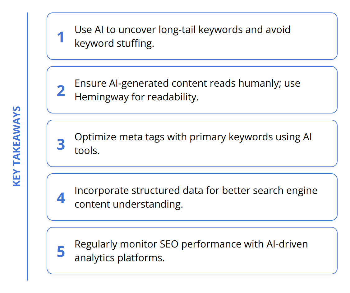 Key Takeaways - How to Ensure SEO with AI Content