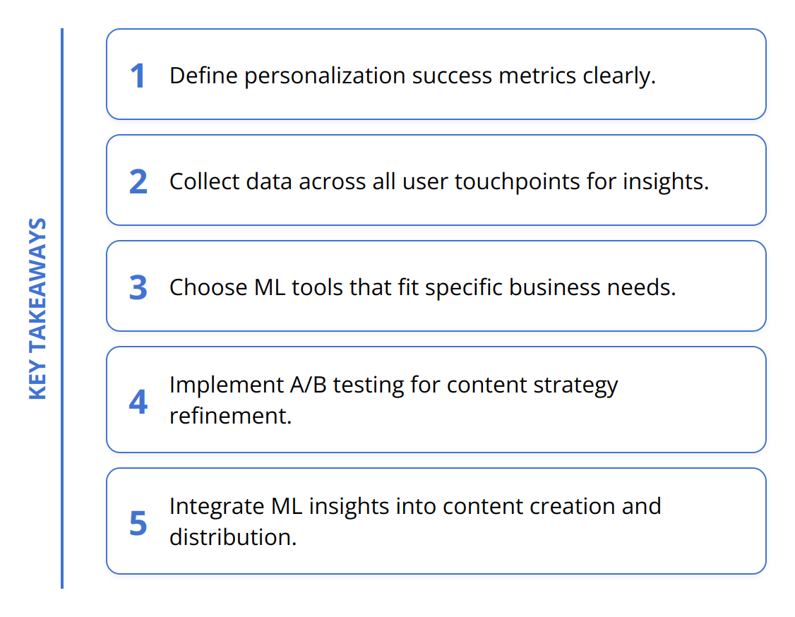 Key Takeaways - How to Use Machine Learning for Content Personalization