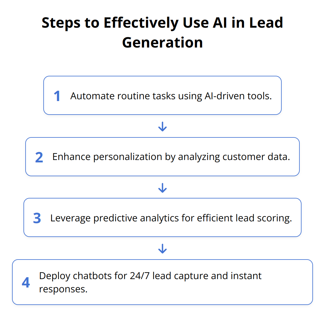 Flow Chart - Steps to Effectively Use AI in Lead Generation
