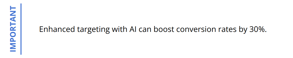 Important - Enhanced targeting with AI can boost conversion rates by 30%.