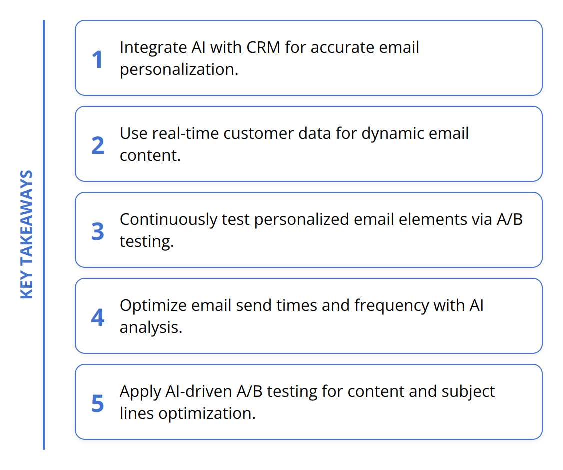 Key Takeaways - Using AI For Email Personalization [Full Guide]