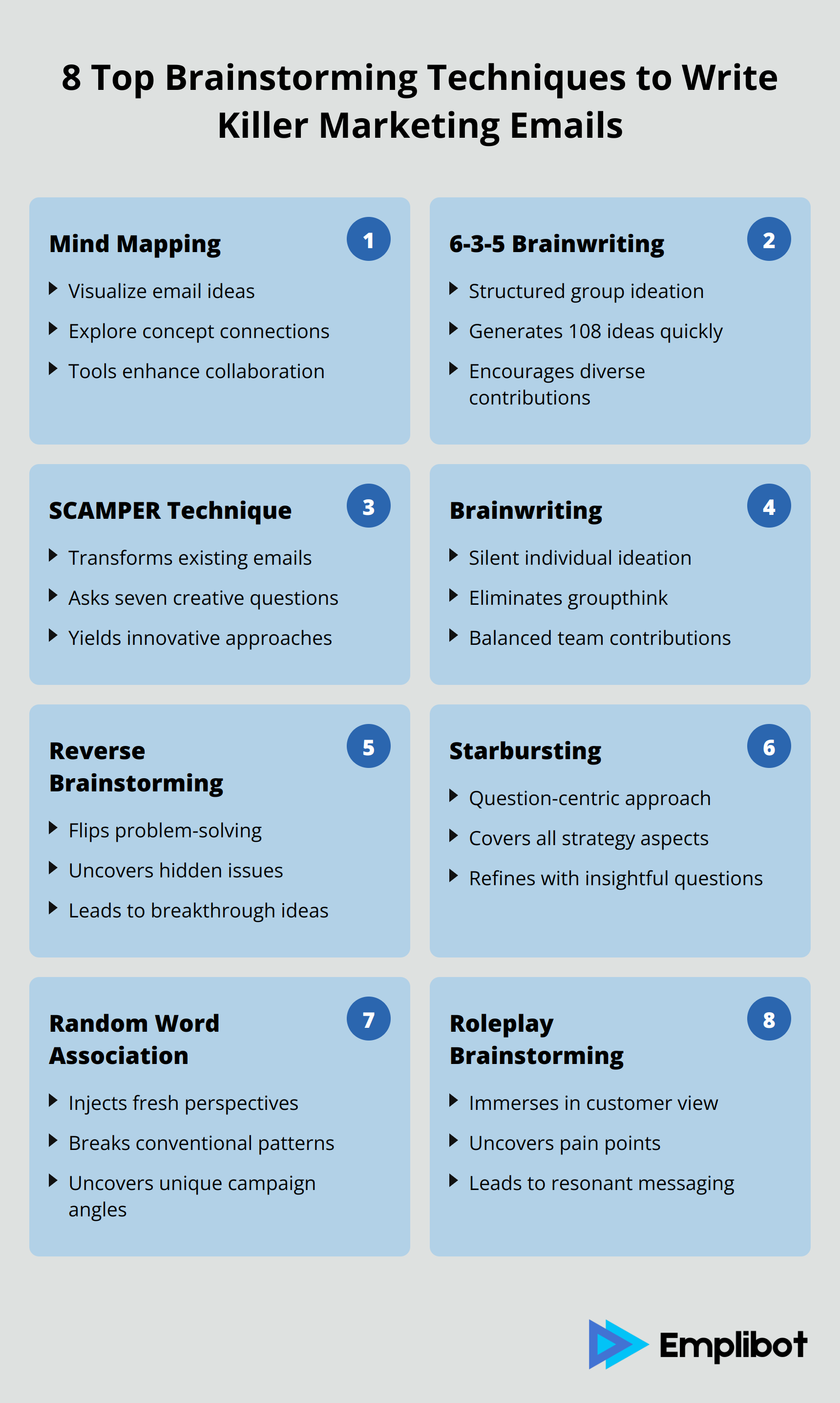 8 Top Brainstorming Techniques to Write Killer Marketing Emails