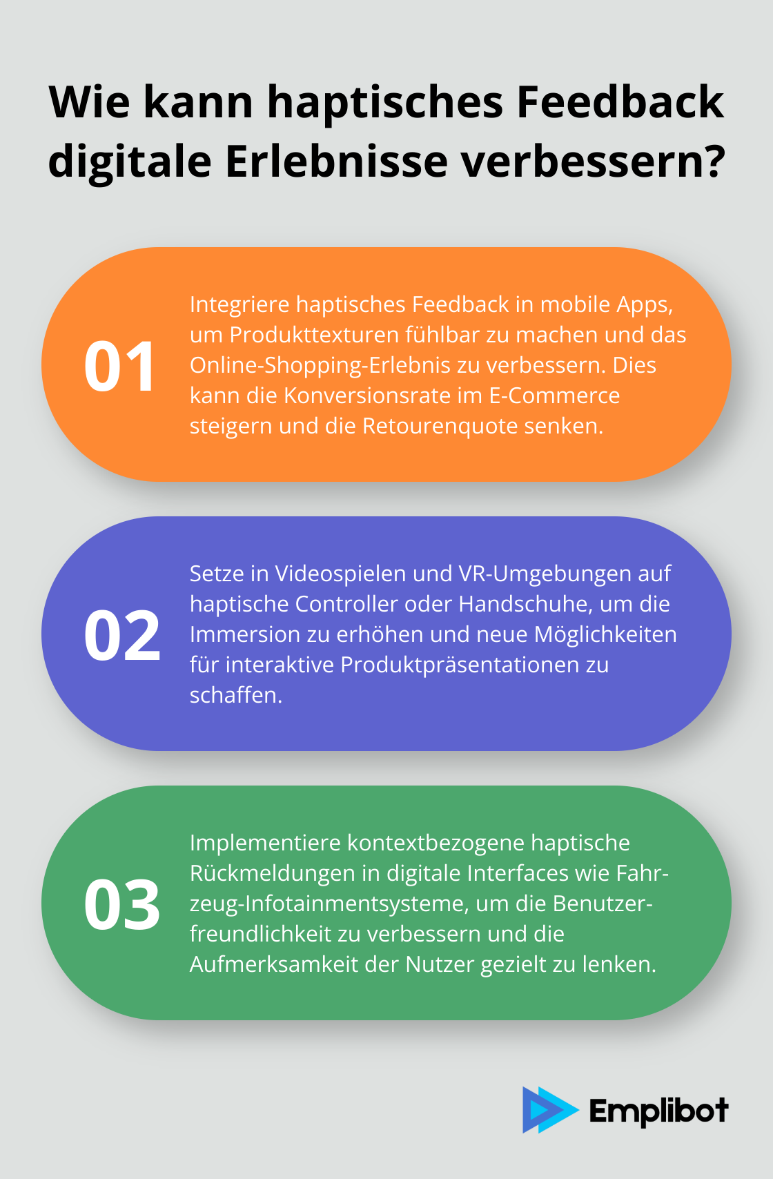 Infographic: Wie kann haptisches Feedback digitale Erlebnisse verbessern? - Haptisches Marketing