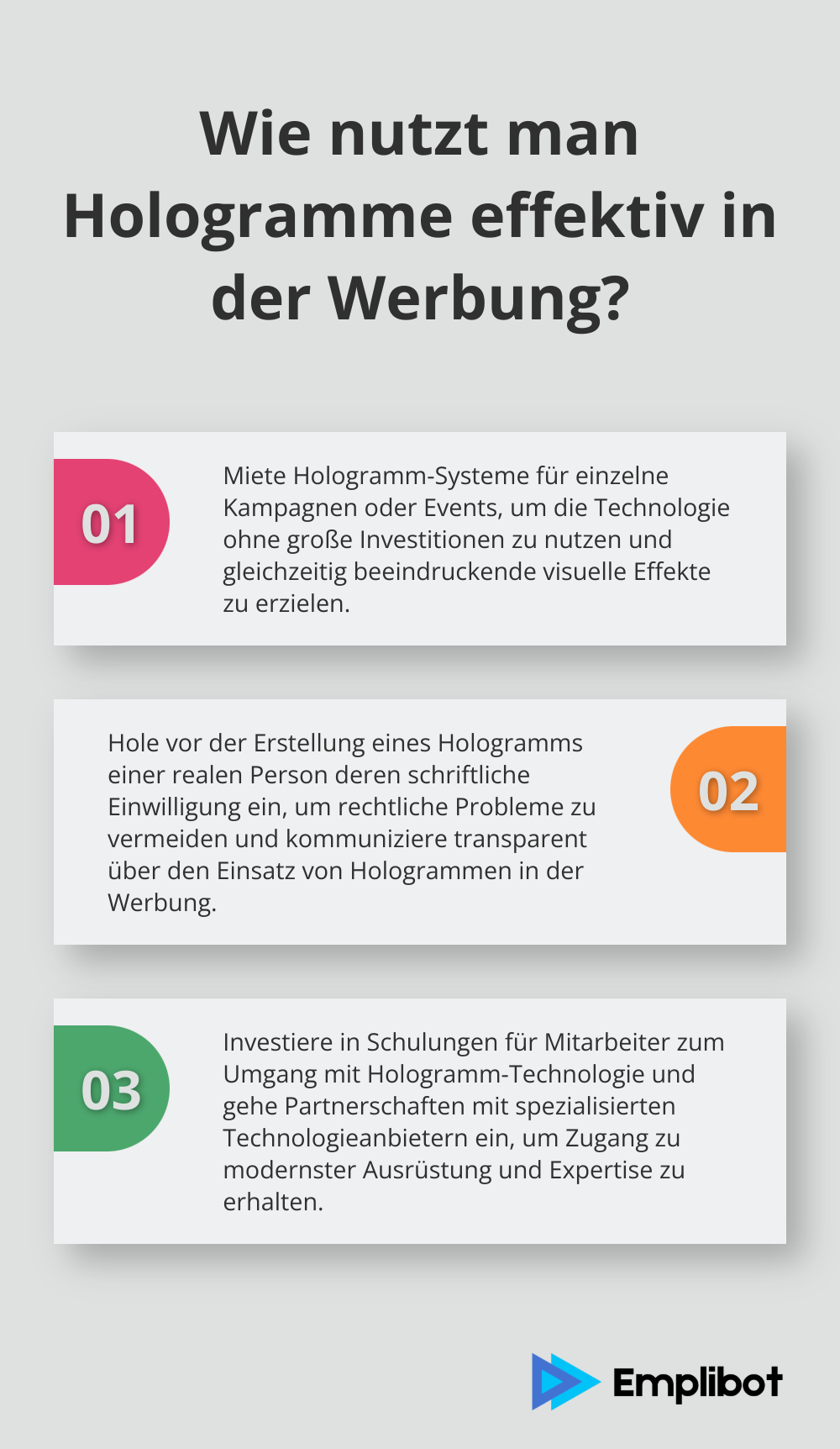 Infographic: Wie nutzt man Hologramme effektiv in der Werbung?