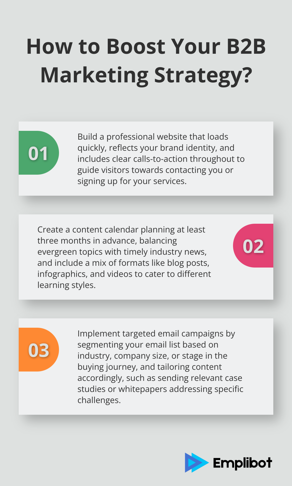 Infographic: How to Boost Your B2B Marketing Strategy? - digital marketing for consulting