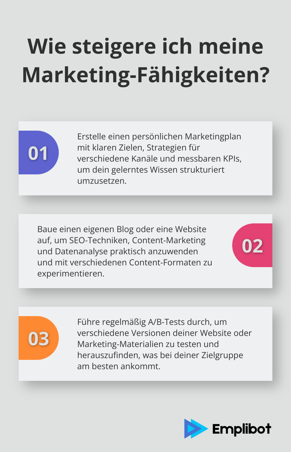 Infographic: Wie steigere ich meine Marketing-Fähigkeiten? - digital marketing kurslari