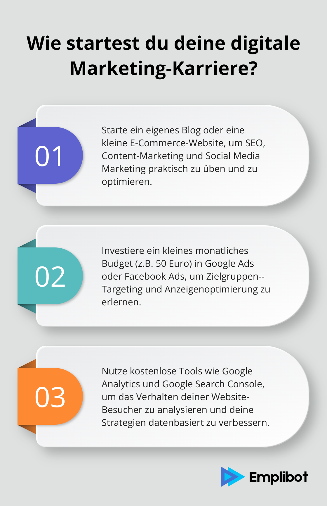 Infographic: Wie startest du deine digitale Marketing-Karriere? - digital marketing lernen