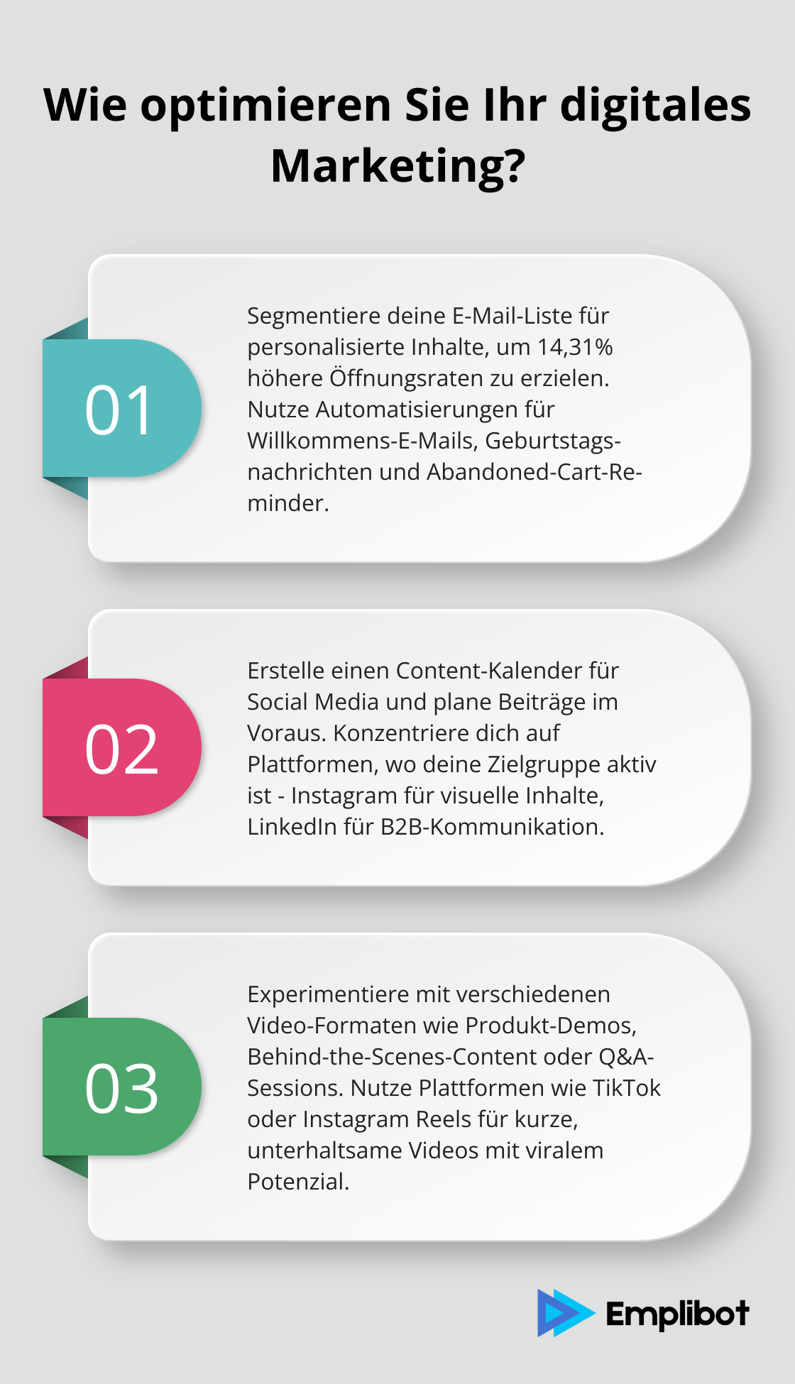 Infographic: Wie optimieren Sie Ihr digitales Marketing? - digital marketing services