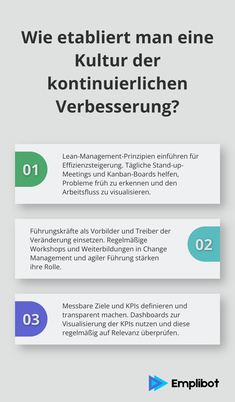 Infographic: Wie etabliert man eine Kultur der kontinuierlichen Verbesserung?