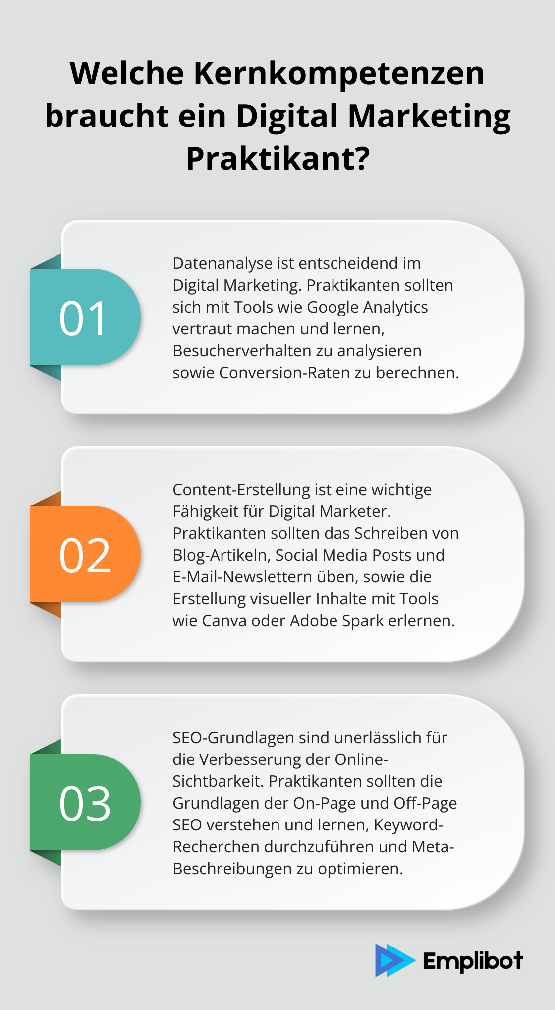 Infographic: Welche Kernkompetenzen braucht ein Digital Marketing Praktikant? - praktikum digital marketing