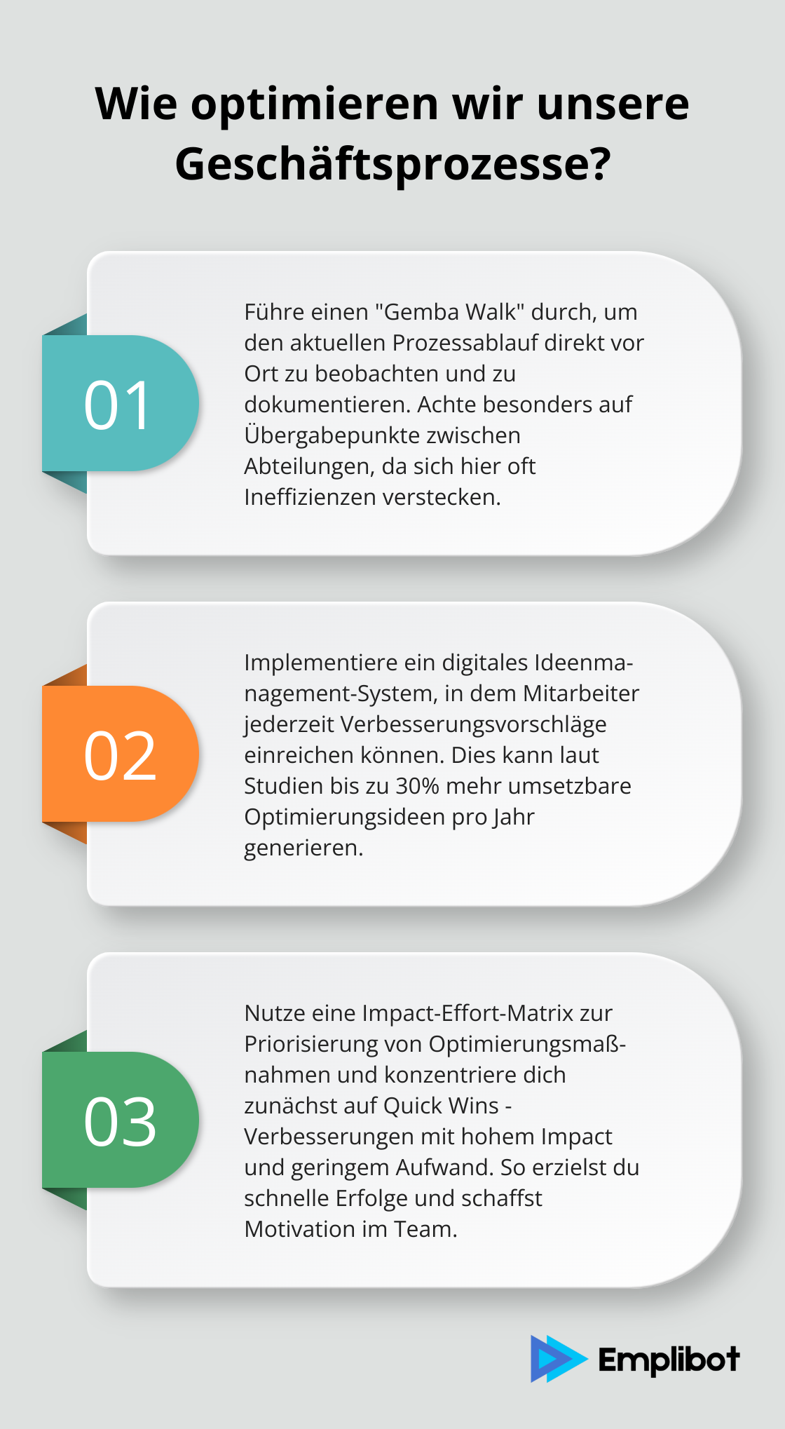 Infographic: Wie optimieren wir unsere Geschäftsprozesse?