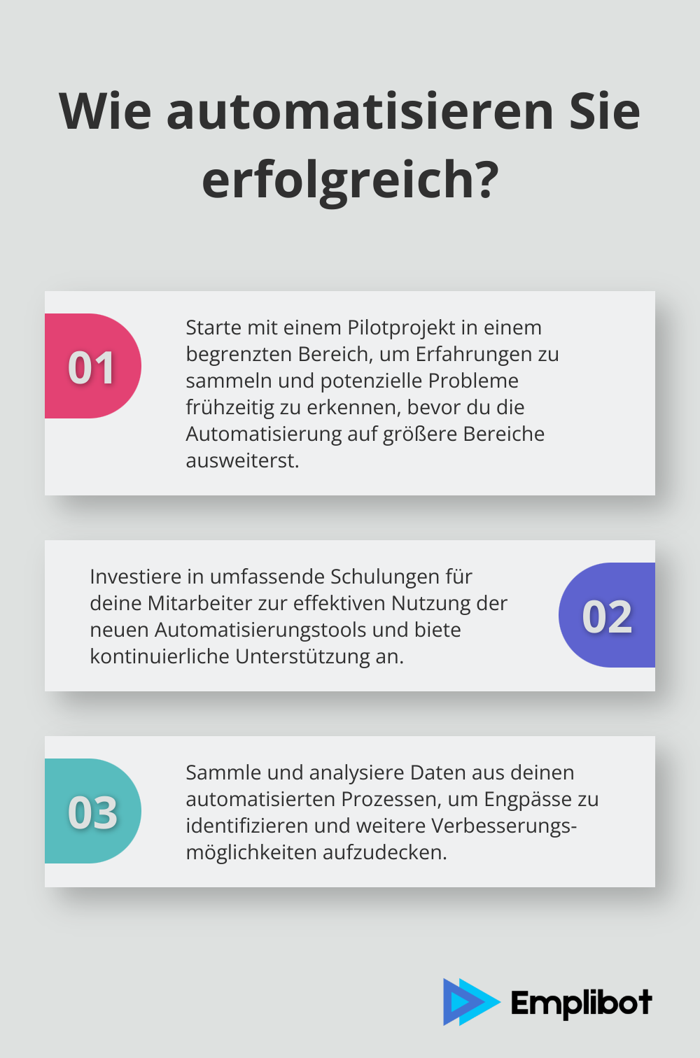 Infographic: Wie automatisieren Sie erfolgreich? - prozesse automatisieren