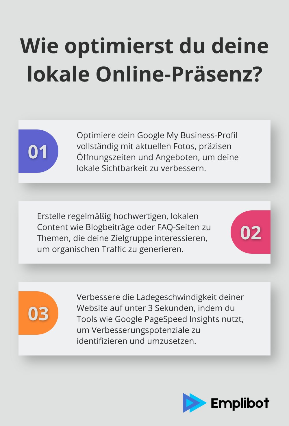 Infographic: Wie optimierst du deine lokale Online-Präsenz?