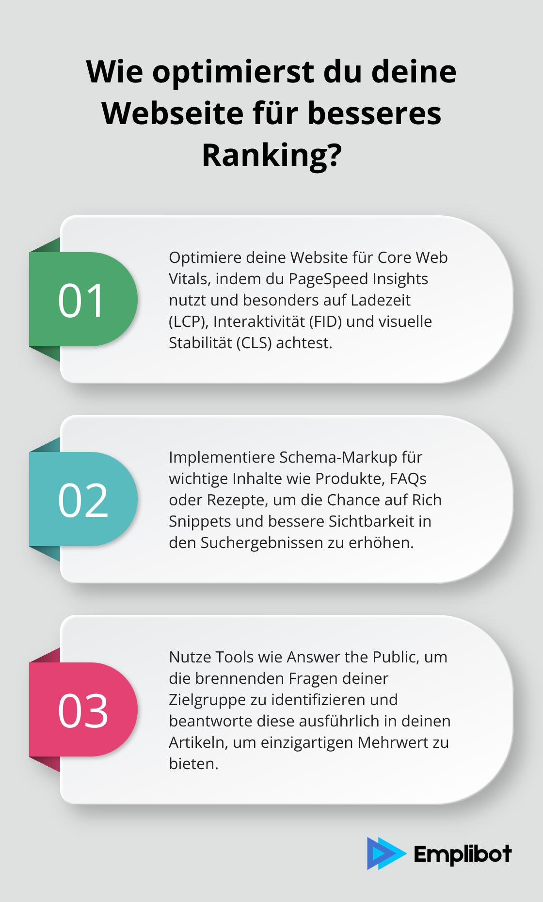 Infographic: Wie optimierst du deine Webseite für besseres Ranking? - seo selbermachen