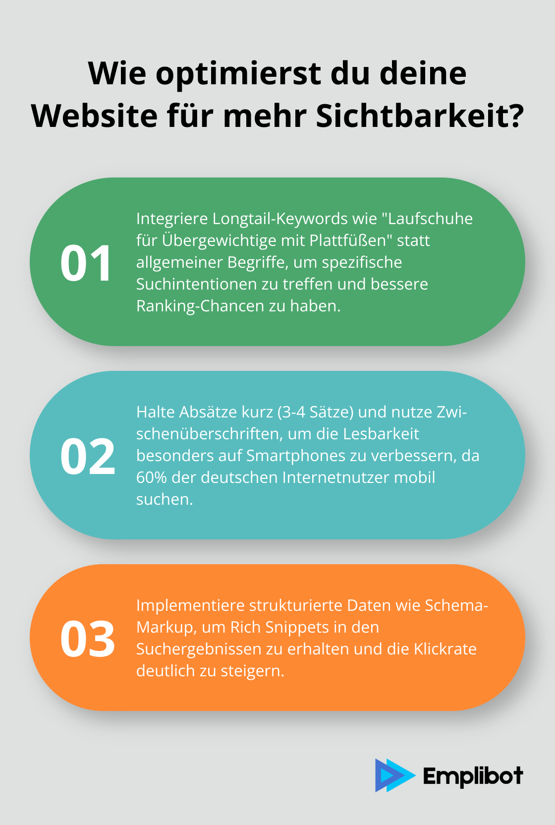 Infographic: Wie optimierst du deine Website für mehr Sichtbarkeit? - seo texte schreiben