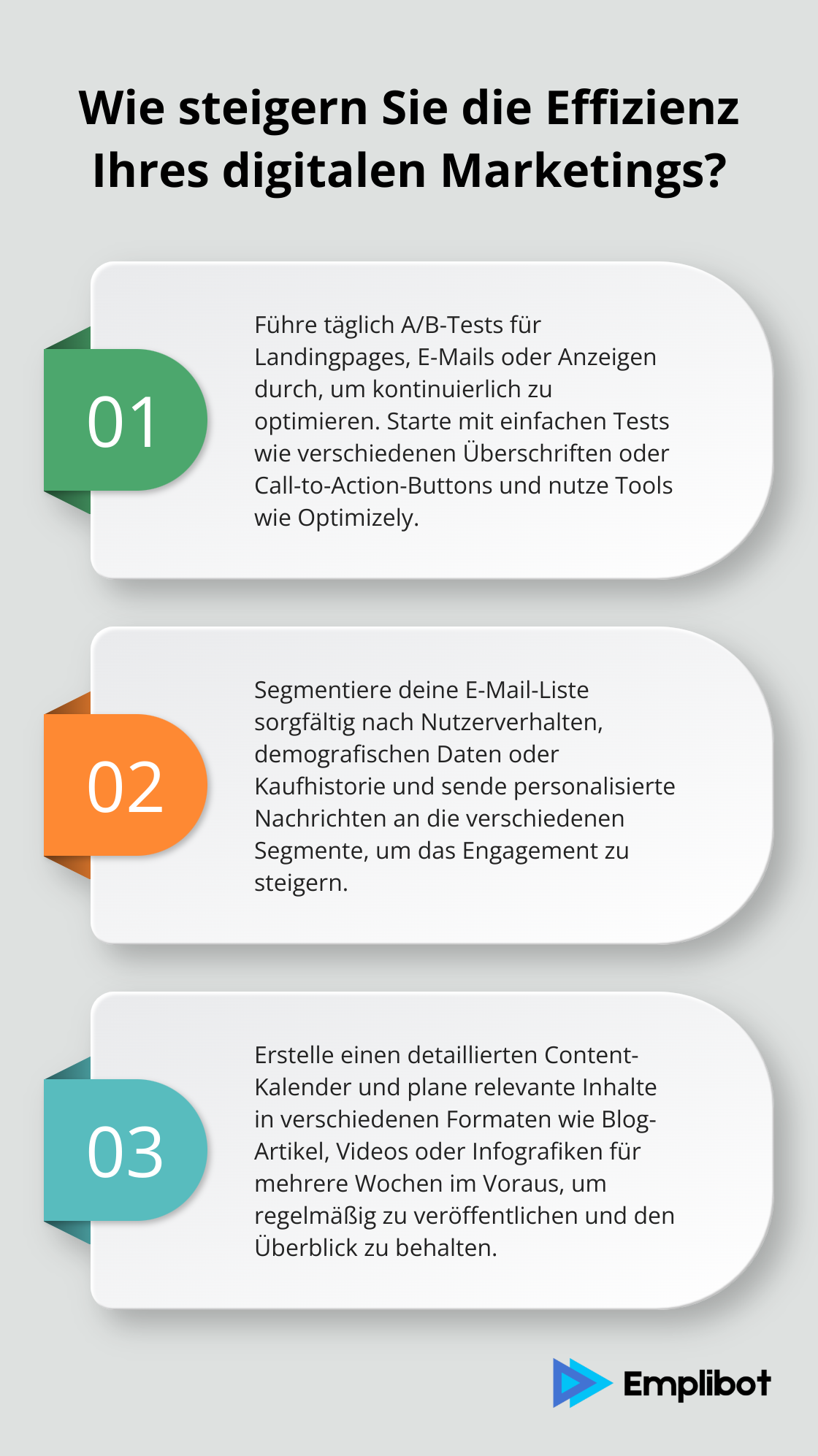 Infographic: Wie steigern Sie die Effizienz Ihres digitalen Marketings?