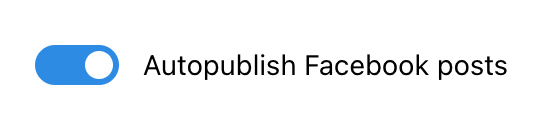 Autopublish Facebook posts